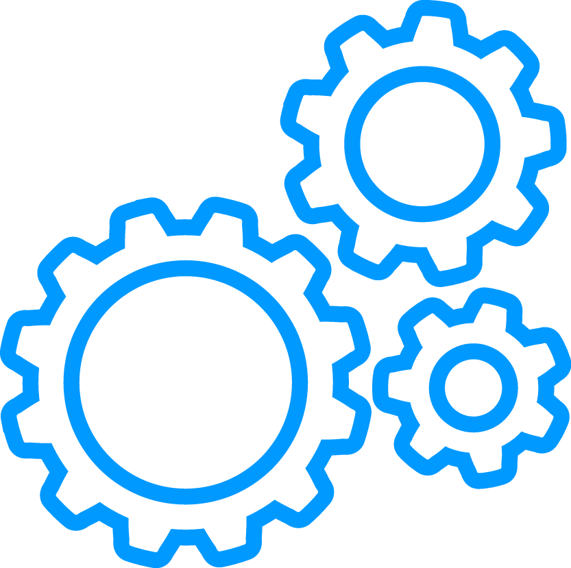 Outline of three gears